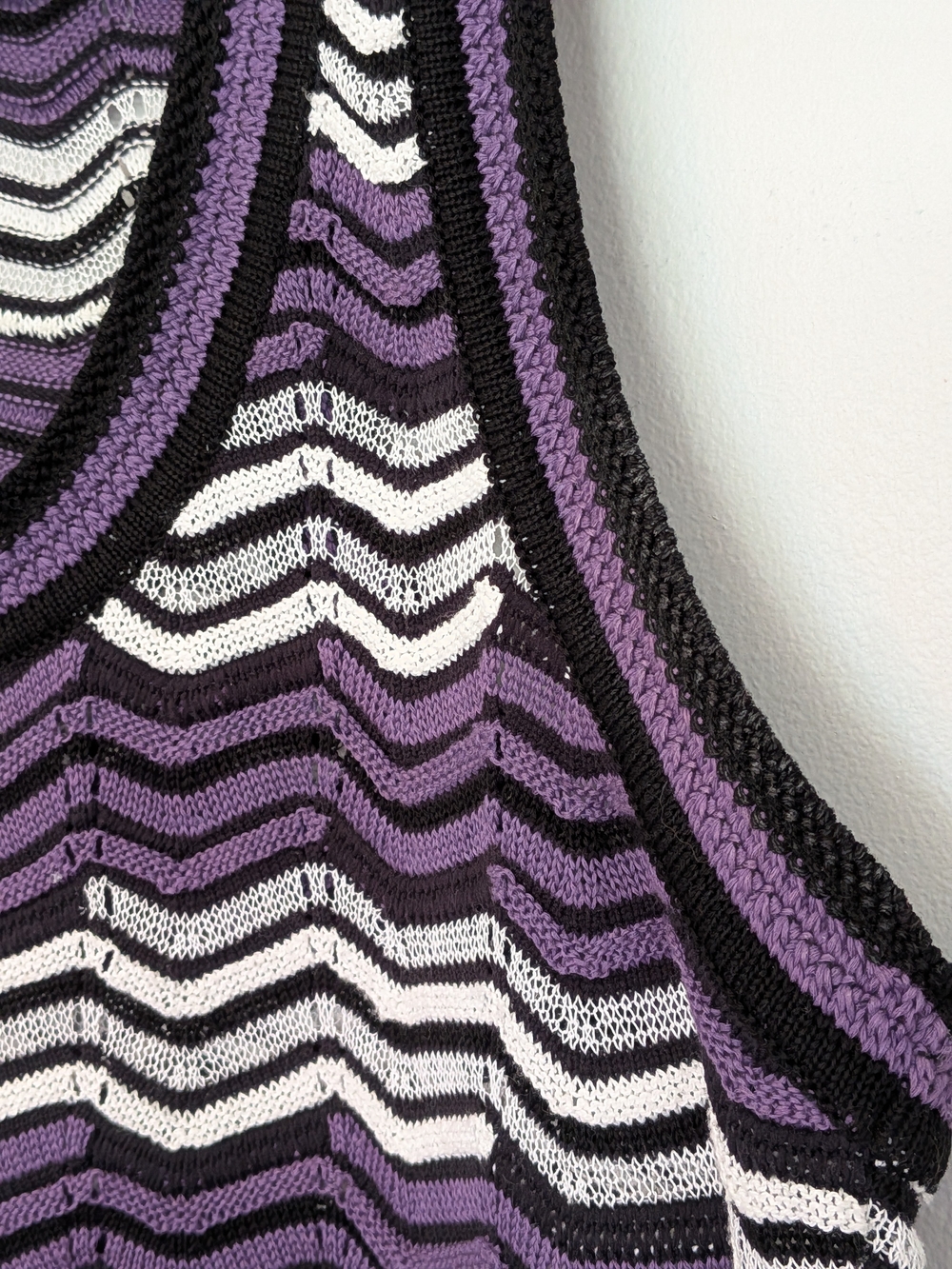 Missoni Purple, Black & White Striped Knit Tank Top - Picture 3 of 11